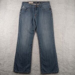 Marc Ecko Mens Bootcut Jeans Blue Medium Wash Denim W34 L32 Y2K Streetwear